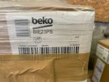 a box that has been wrapped in plastic with a barcode on it