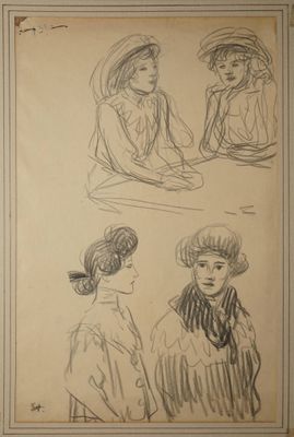 STEINLEN Théophile Alexandre, 1859-1923, Figures à mi-corps … - Photo 1