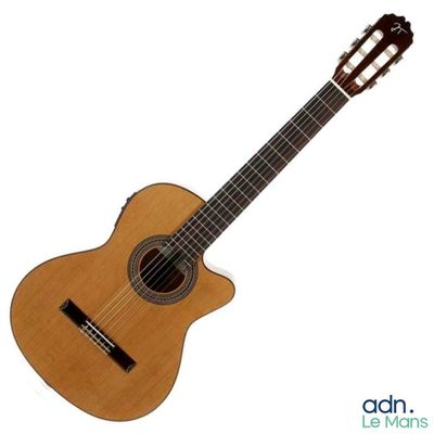 gros plan d'une guitare sur fond blanc