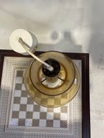 Suspension en verre teinté jaune. (photo 3)