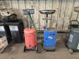 trois types différents de réservoirs de gaz dans un garage