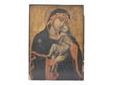 an old painting of a woman holding a baby in her arms