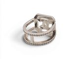 an image of a silver ring on a white background
