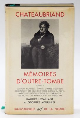 an old book with a picture of a man sitting on a chair