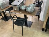 many bowls and pans on the table in the room