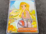 a close up of a pokemon card on a table