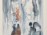 an image of a watercolor painting of a group of people in a room