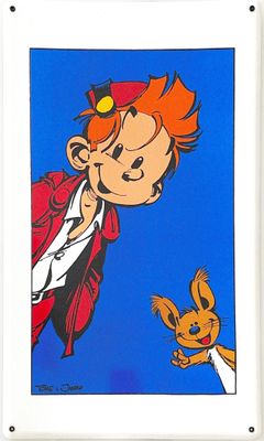 an image of a painting of a boy and a dog