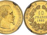 a gold coin with a portrait of a man in profile