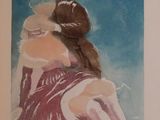 a painting of a woman holding a baby in her arms