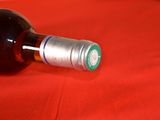 a bottle of wine that is sitting on a table