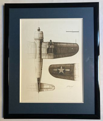 une photo représentant un dessin d'avion sur un mur