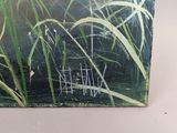 a picture of a painting of grass on the wall