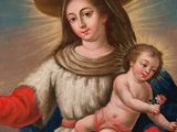 an image of a painting of a woman holding a baby
