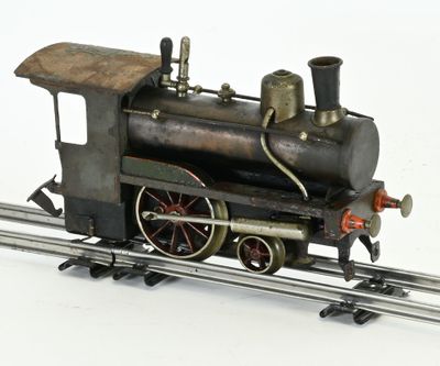 BING, échelle O, petite locomotive à vapeur vive 120 A, (19cm) en l'ét - Photo 1