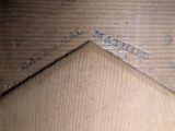 a close up of a piece of cardboard on a table
