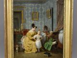an image of a painting of a woman and a child in a room