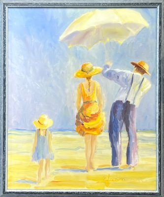 GLASMAN (XXe siècle). Plage animé.