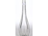 an image of a clear glass vase with a long neck