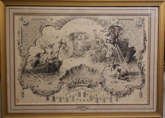 Gravure 19ème, d’après un tableau de Maurice LELOIR, « Préparatio...