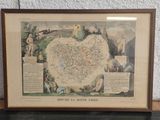 an old map of the city of london in a wooden frame