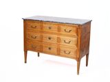 une image d'une commode en bois avec un plateau en marbre