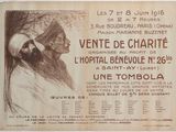une vieille affiche représentant une femme portant un turban sur la tête