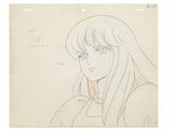 an image of a drawing of a woman with long hair