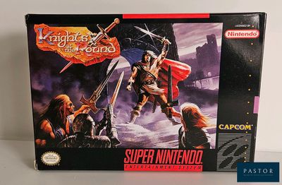 the box for the nintendo game knights of the round super nintendo