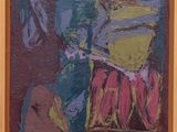 an image of a painting of a woman sitting on a chair