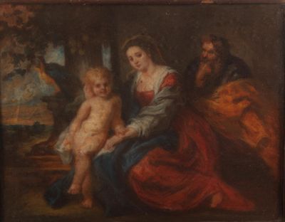 an image of a painting of a woman holding a baby