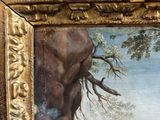 a picture of a painting of a man and a woman in a landscape