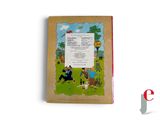 an old children ' s book with a picture of a man and a woman playing a game of golf