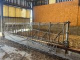 an image of a barn with hay and hay on the floor