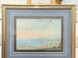 a picture of a painting on a easel in a room