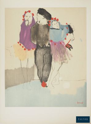 an image of a painting of a man and a woman with flowers in their hair