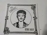 une photo d'un dessin représentant un homme portant un bandana sur la tête