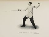 a drawing of a man with a sword in his hand