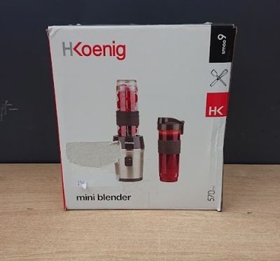Mini blender - H.KOENIG - SMOO9 - 300 W - 570 ml - Noir - 2 …