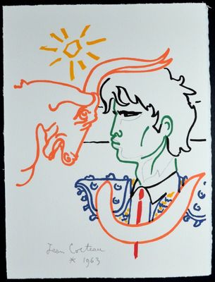 dessin représentant un homme avec un soleil au-dessus de la tête et un soleil au-dessus de la tête