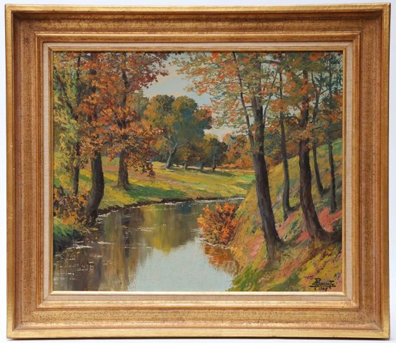 R. DUMONT (XXème siècle) (Peintre de l'Ecole de CROZANT)
L'Auren...