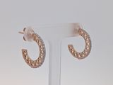 gros plan d'une paire de boucles d'oreilles sur un support