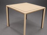 a small square table with two legs and a square top