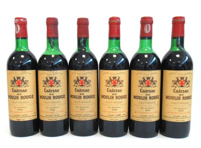 6 Blles CH. DU MOULIN ROUGE Haut Médoc CB 1979 - Photo 1