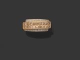 an 18k gold and diamond band ring