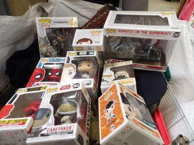 a lot of different toys that are on a table
