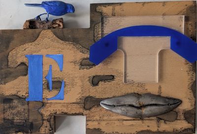 un oiseau bleu perché sur un morceau de bois