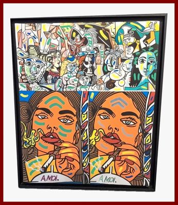 ERRO, né en 1932 : Hommage à Picasso-A Moi à Moi