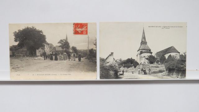 Boussac-Bourg : Lot de 2cpa : La Grande Rue (petits défauts) + L’...