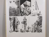 une image représentant un dessin d'un homme et d'une femme dans un jardin